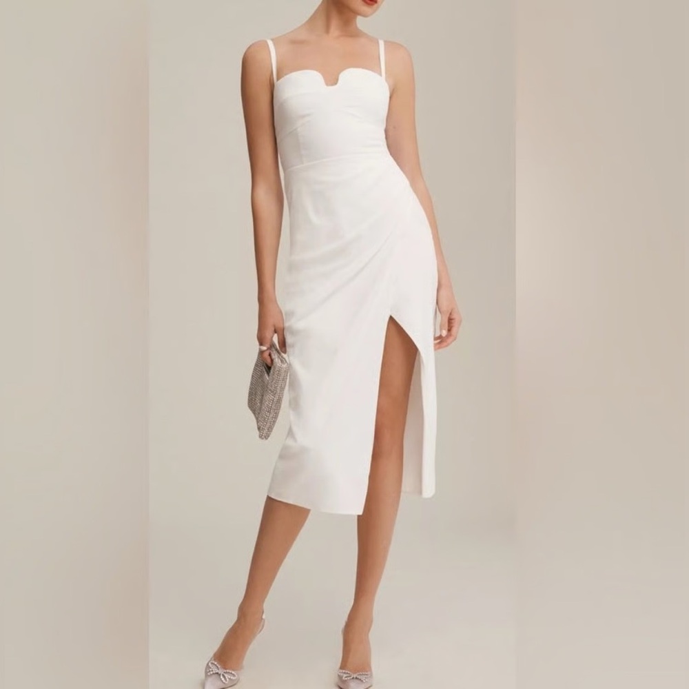 REFORMATION
Alfred Draped Stretch Organic Cotton Midi Dress